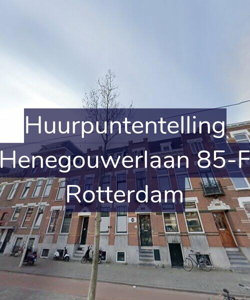 Foto gevel Huurpuntentelling voor Henegouwerlaan 85-F, Rotterdam