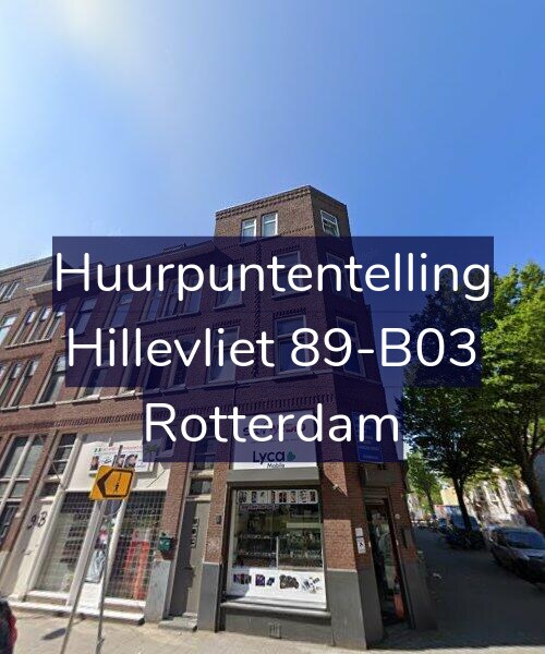 Foto gevel Huurpuntentelling voor Hillevliet 89-B03, Rotterdam