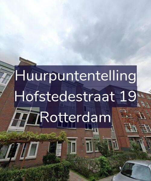 Foto gevel Huurpuntentelling voor Hofstedestraat 19, Rotterdam