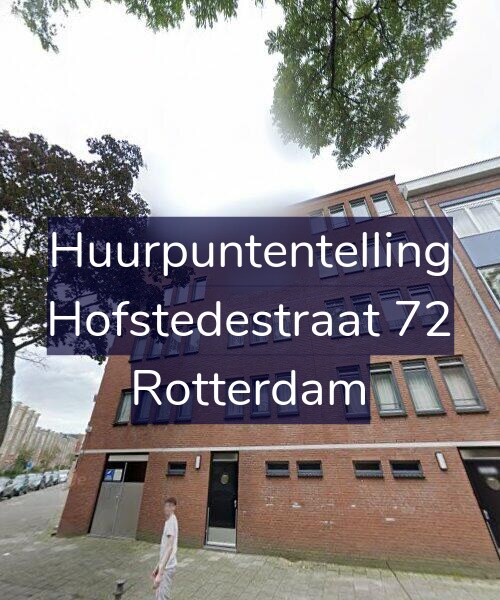 Foto gevel Huurpuntentelling voor Hofstedestraat 72, Rotterdam