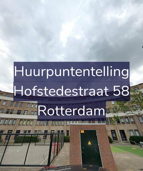 Foto gevel Huurpuntentelling voor Hofstedestraat 58, Rotterdam