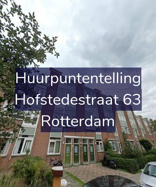 Foto gevel Huurpuntentelling voor Hofstedestraat 63, Rotterdam