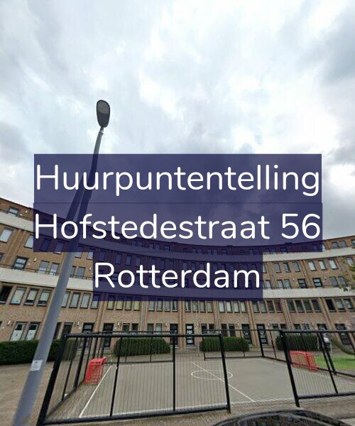 Foto gevel Huurpuntentelling voor Hofstedestraat 56, Rotterdam