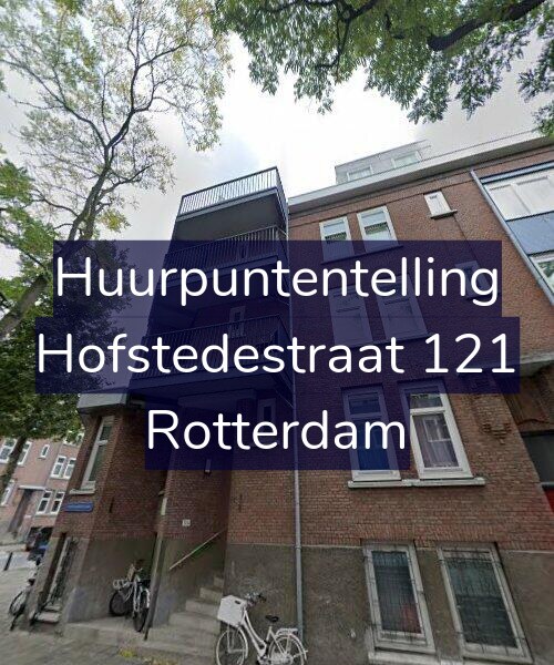 Foto gevel Huurpuntentelling voor Hofstedestraat 121, Rotterdam