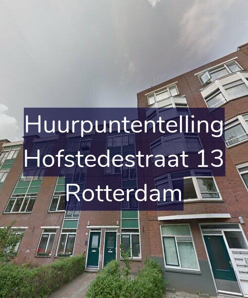 Foto gevel Huurpuntentelling voor Hofstedestraat 13, Rotterdam