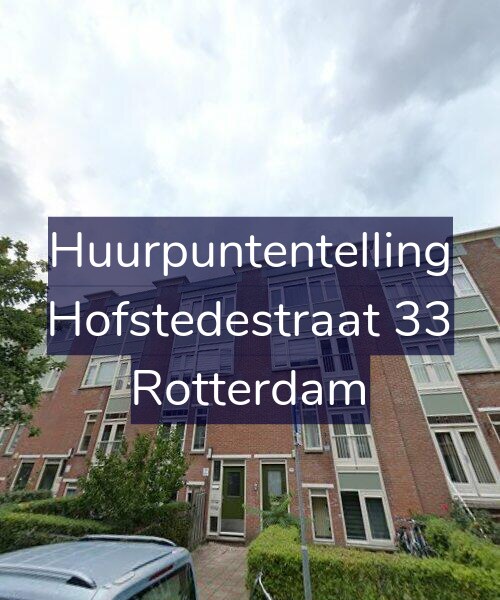 Foto gevel Huurpuntentelling voor Hofstedestraat 33, Rotterdam