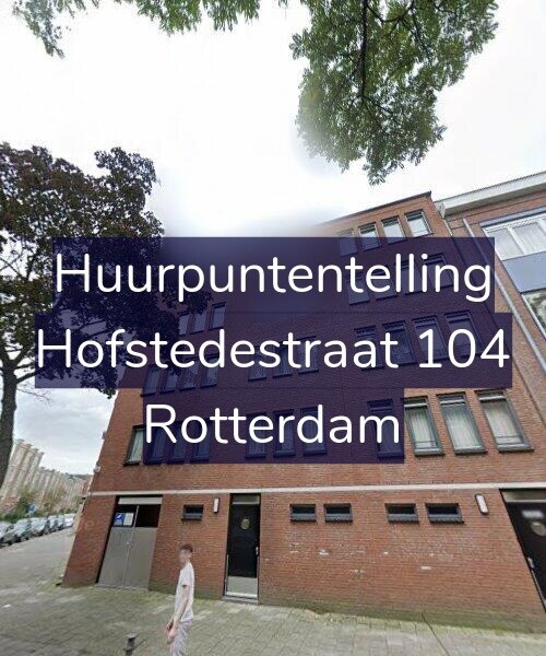 Foto gevel Huurpuntentelling voor Hofstedestraat 104, Rotterdam