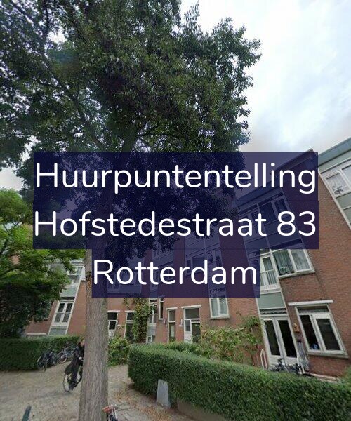 Foto gevel Huurpuntentelling voor Hofstedestraat 83, Rotterdam