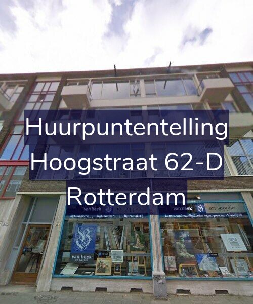 Foto gevel Huurpuntentelling voor Hoogstraat 62-D, Rotterdam