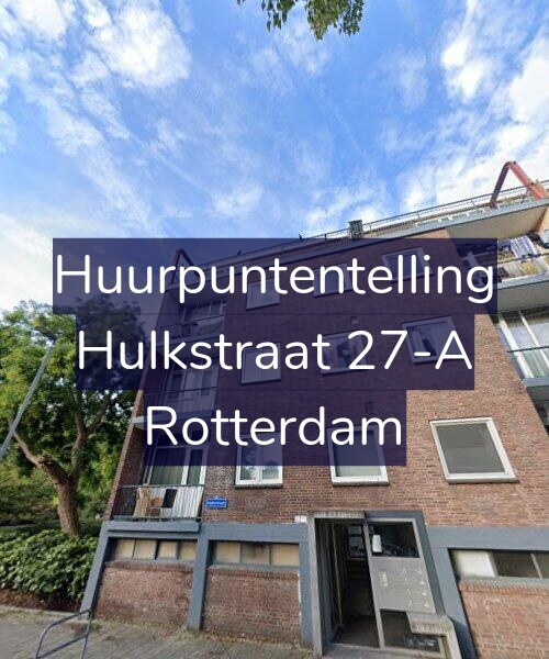 Foto gevel Huurpuntentelling voor Hulkstraat 27-A, Rotterdam
