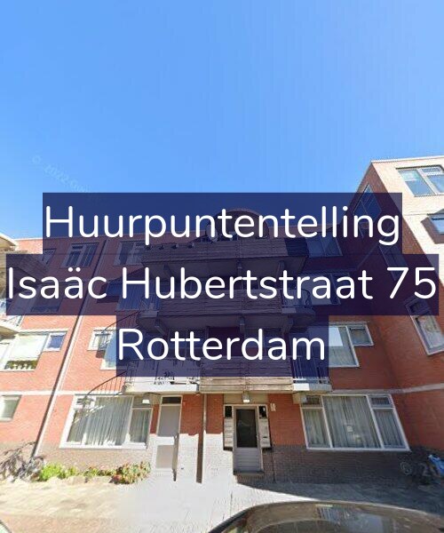 Foto gevel Huurpuntentelling voor Isaäc Hubertstraat 75, Rotterdam