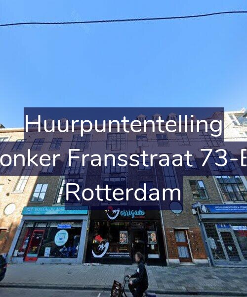 Foto gevel Huurpuntentelling voor Jonker Fransstraat 73-B, Rotterdam