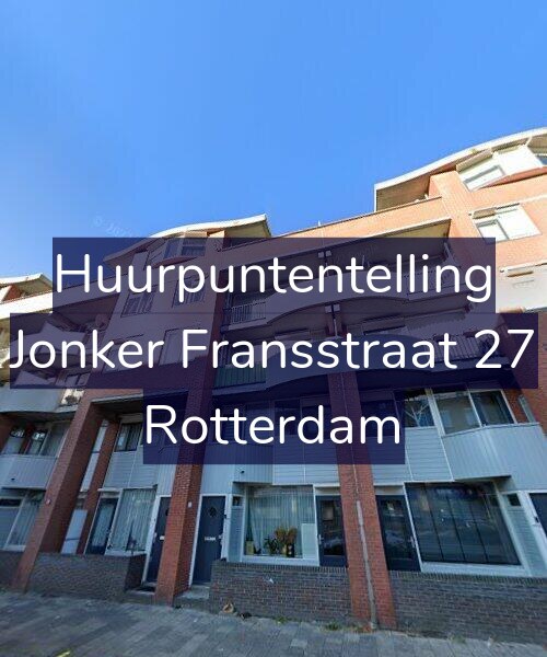Foto gevel Huurpuntentelling voor Jonker Fransstraat 27, Rotterdam