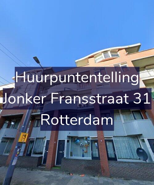 Foto gevel Huurpuntentelling voor Jonker Fransstraat 31, Rotterdam