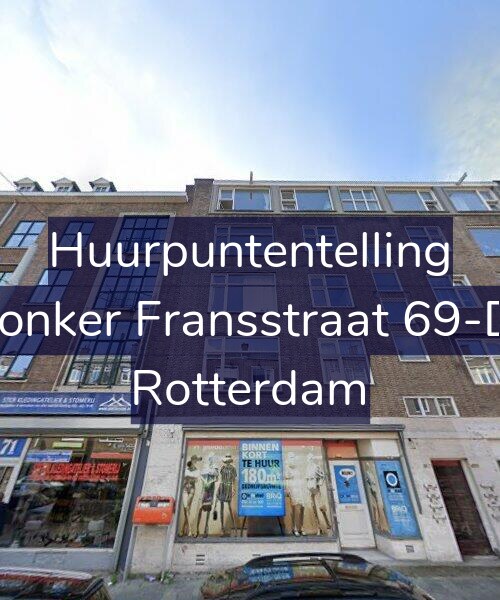 Foto gevel Huurpuntentelling voor Jonker Fransstraat 69-D, Rotterdam