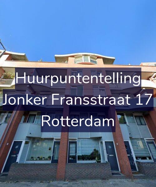 Foto gevel Huurpuntentelling voor Jonker Fransstraat 17, Rotterdam