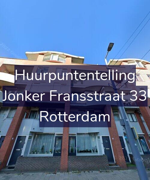 Foto gevel Huurpuntentelling voor Jonker Fransstraat 33, Rotterdam