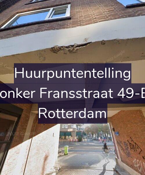 Foto gevel Huurpuntentelling voor Jonker Fransstraat 49-B, Rotterdam