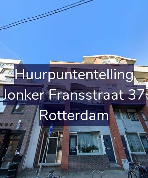 Foto gevel Huurpuntentelling voor Jonker Fransstraat 37, Rotterdam