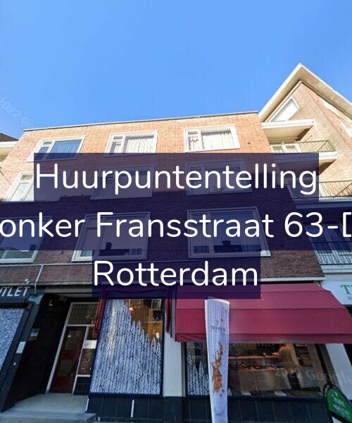 Foto gevel Huurpuntentelling voor Jonker Fransstraat 63-D, Rotterdam
