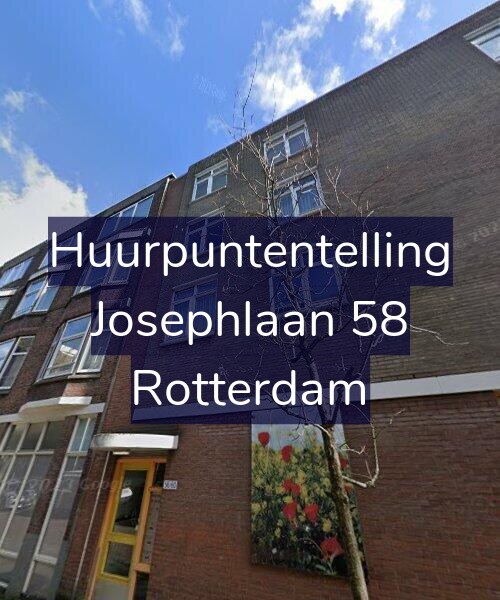Foto gevel Huurpuntentelling voor Josephlaan 58, Rotterdam