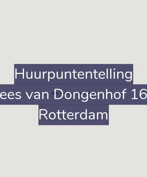 Foto gevel Huurpuntentelling voor Kees van Dongenhof 161, Rotterdam