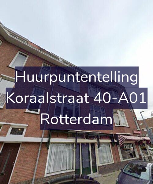 Foto gevel Huurpuntentelling voor Koraalstraat 40-A01, Rotterdam