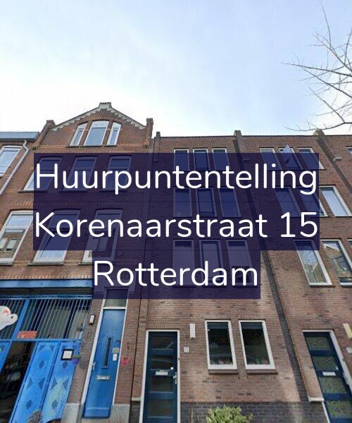 Foto gevel Huurpuntentelling voor Korenaarstraat 15, Rotterdam
