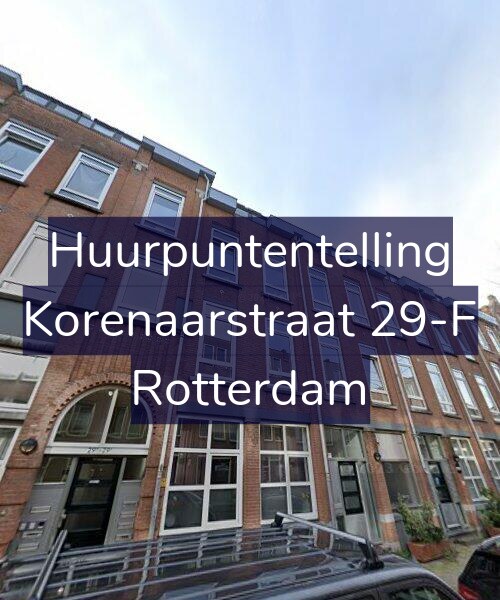 Foto gevel Huurpuntentelling voor Korenaarstraat 29-F, Rotterdam