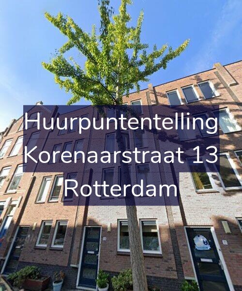 Foto gevel Huurpuntentelling voor Korenaarstraat 13, Rotterdam
