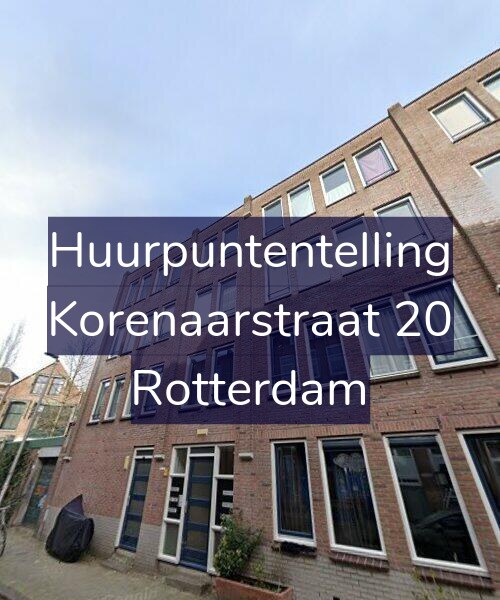 Foto gevel Huurpuntentelling voor Korenaarstraat 20, Rotterdam