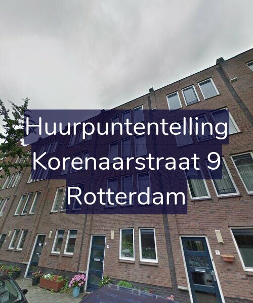 Foto gevel Huurpuntentelling voor Korenaarstraat 9, Rotterdam