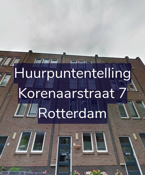 Foto gevel Huurpuntentelling voor Korenaarstraat 7, Rotterdam