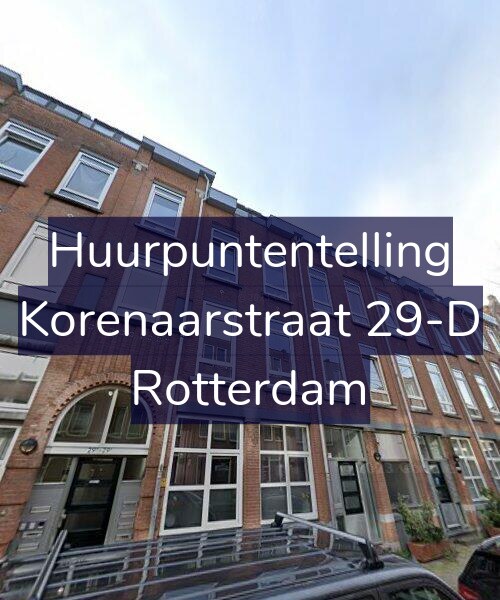 Foto gevel Huurpuntentelling voor Korenaarstraat 29-D, Rotterdam