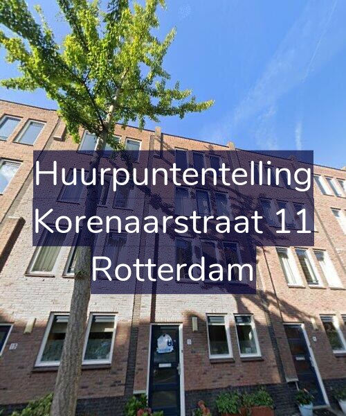 Foto gevel Huurpuntentelling voor Korenaarstraat 11, Rotterdam