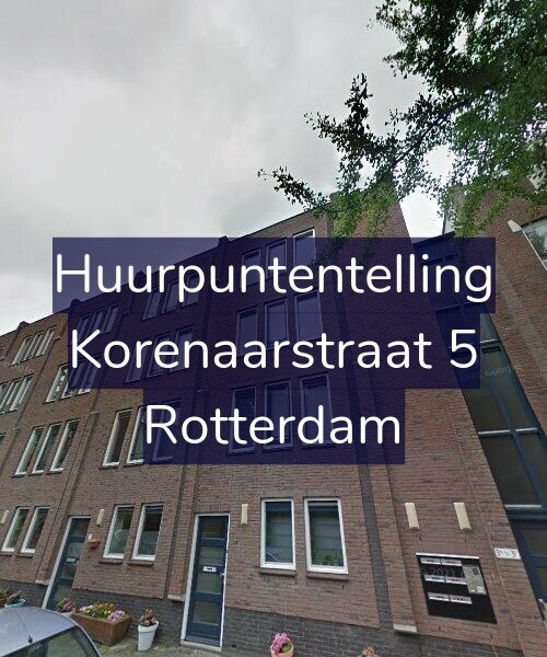 Foto gevel Huurpuntentelling voor Korenaarstraat 5, Rotterdam