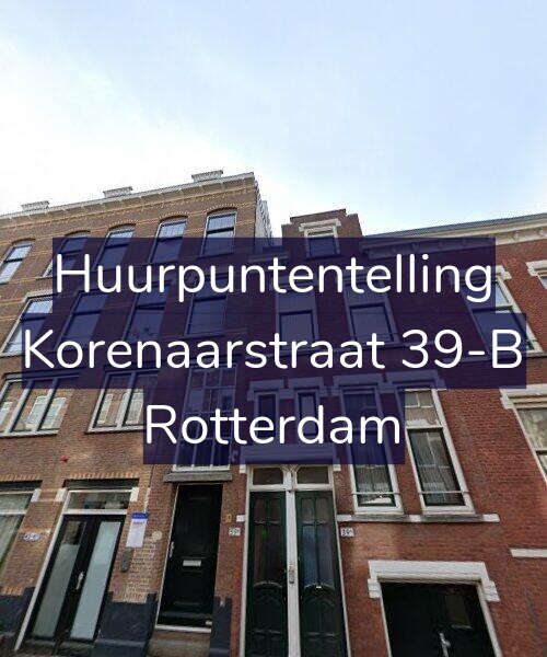 Foto gevel Huurpuntentelling voor Korenaarstraat 39-B, Rotterdam