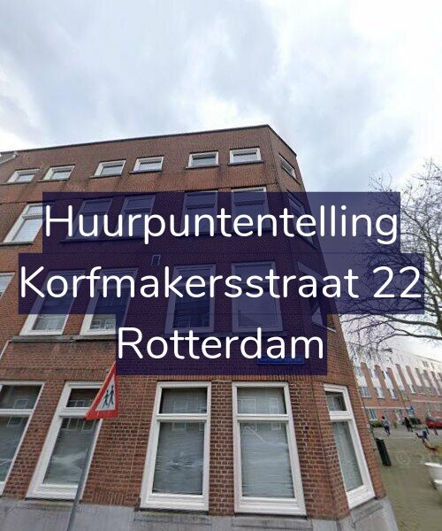 Foto gevel Huurpuntentelling voor Korfmakersstraat 22, Rotterdam