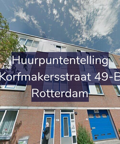 Foto gevel Huurpuntentelling voor Korfmakersstraat 49-B, Rotterdam