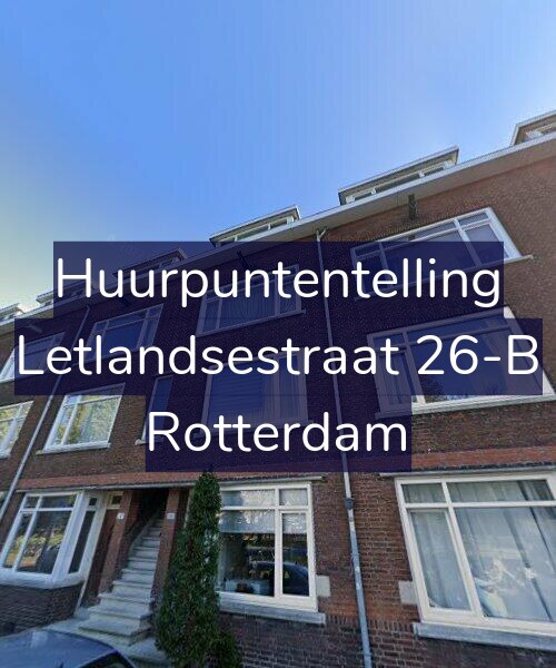 Foto gevel Huurpuntentelling voor Letlandsestraat 26-B, Rotterdam