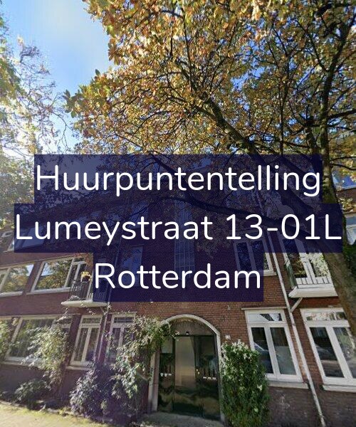 Foto gevel Huurpuntentelling voor Lumeystraat 13-01L, Rotterdam