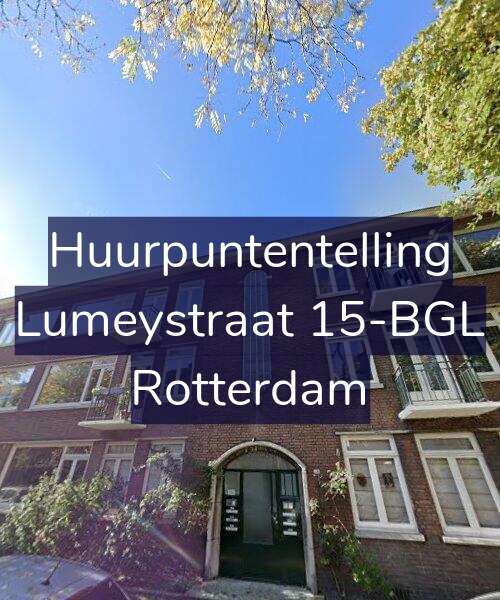 Foto gevel Huurpuntentelling voor Lumeystraat 15-BGL, Rotterdam