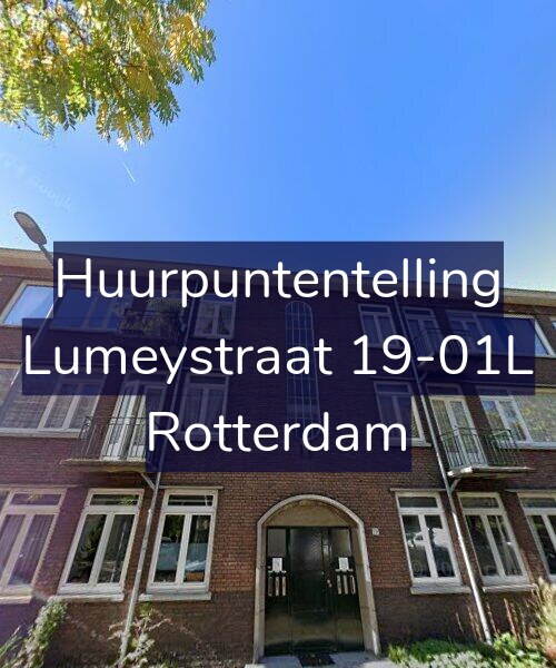 Foto gevel Huurpuntentelling voor Lumeystraat 19-01L, Rotterdam