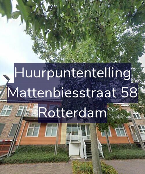 Foto gevel Huurpuntentelling voor Mattenbiesstraat 58, Rotterdam