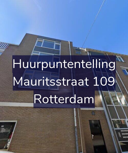 Foto gevel Huurpuntentelling voor Mauritsstraat 109, Rotterdam