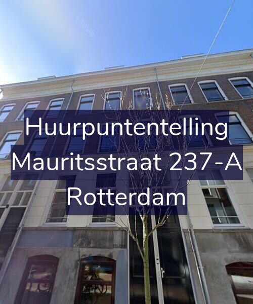 Foto gevel Huurpuntentelling voor Mauritsstraat 237-A, Rotterdam