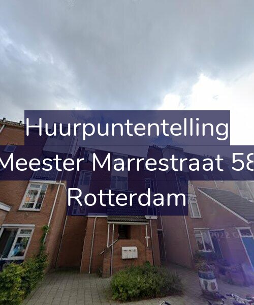 Foto gevel Huurpuntentelling voor Meester Marrestraat 58, Rotterdam