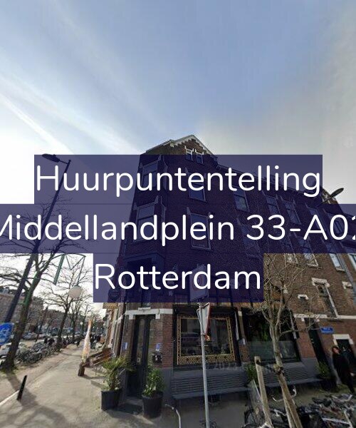 Foto gevel Huurpuntentelling voor Middellandplein 33-A02, Rotterdam