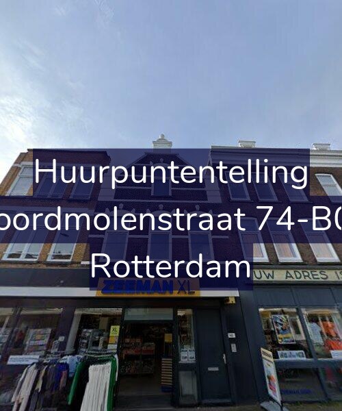 Foto gevel Huurpuntentelling voor Noordmolenstraat 74-B01, Rotterdam