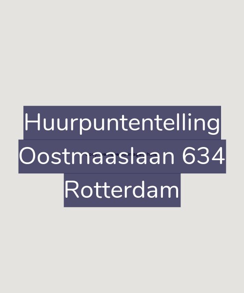 Foto gevel Huurpuntentelling voor Oostmaaslaan 634, Rotterdam